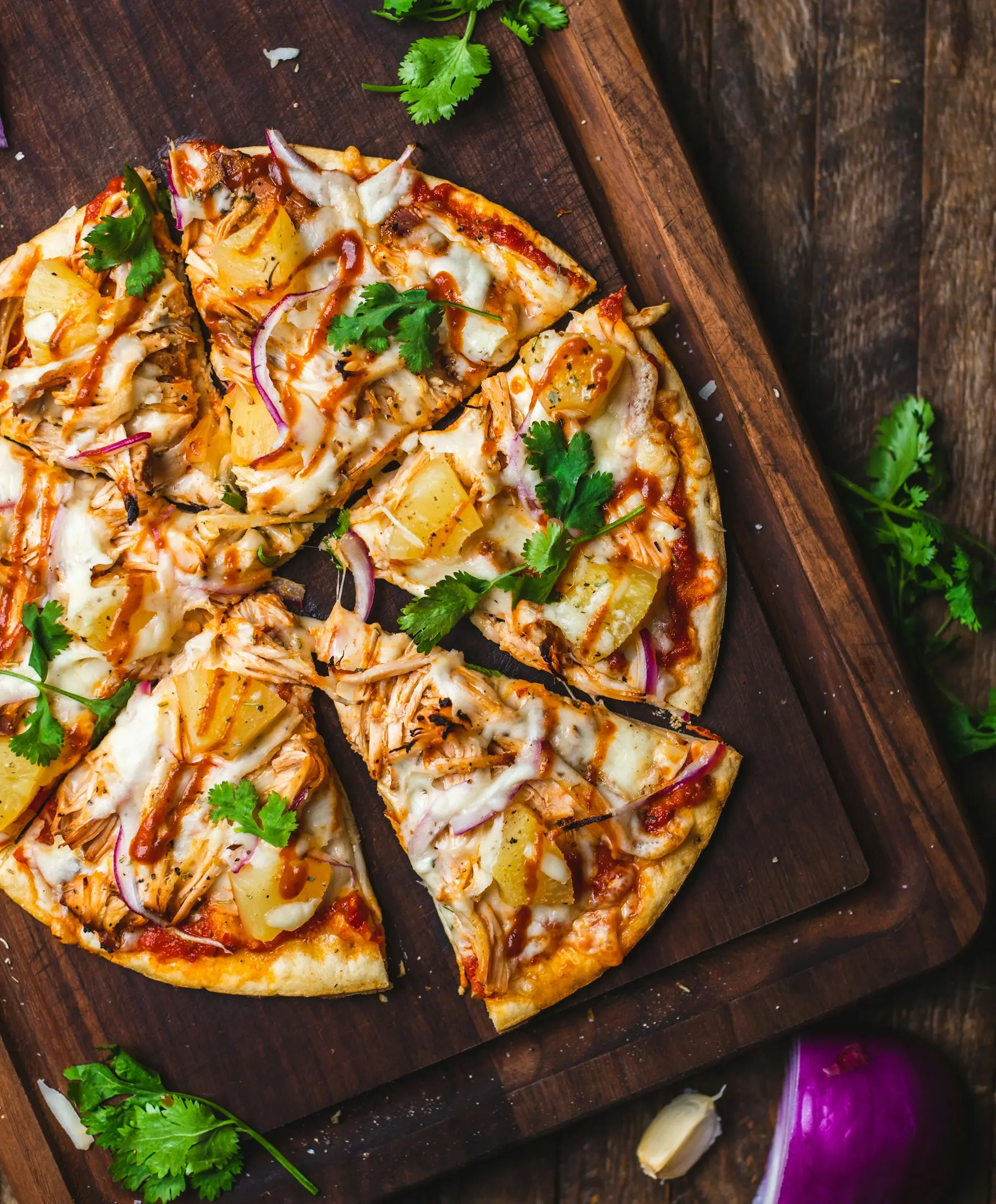 Stock φωτογραφία pizza με κοτόπουλο